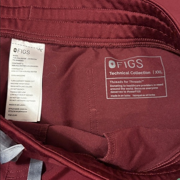 Figs Burgundy Joggers - Picture 2 of 4